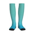 thumbnail image 1 of Bixox Teal Turquoise Print Compression Socks,Compression Socks Women & Men Circulation for Medical,Running,Athletic, 1 of 7