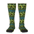 thumbnail image 1 of Bixox Teal Vintage Corn Pattern Patterned Men's and Women's Knee Socks High Socks Outdoor Sports Socks, 1 of 5