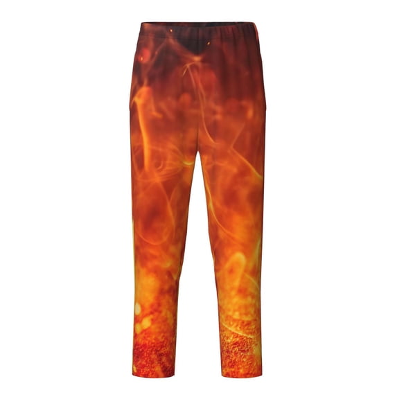 Bixox Tennis Ball In Fire Print Boys Pajama Pants Sleep Pants Soft Elastic Waist Kids Pajama Bottoms Lounge Pants with 2 Pockets