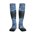 thumbnail image 1 of Bixox The Starry Night Print Compression Socks,Compression Socks Women & Men Circulation for Medical,Running,Athletic, 1 of 7
