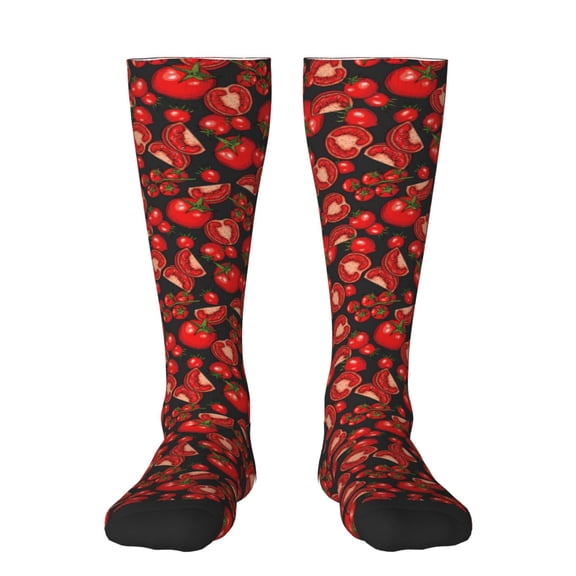 Bixox Tomato Patterned Men's and Women's Knee Socks High Socks Outdoor Sports Socks