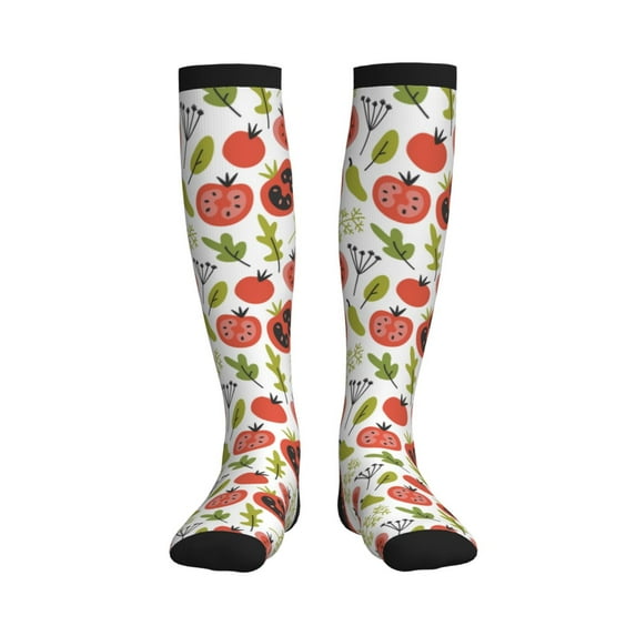 Bixox Tomatoes Print Compression Socks,Compression Socks Women & Men Circulation for Medical,Running,Athletic