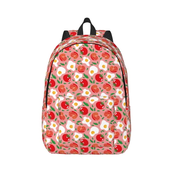 Bixox Tomatoes Printing Canvas Backpack Lightweight Casual Travel Backpack School Backpack Fits 15.6 Inch Notebook