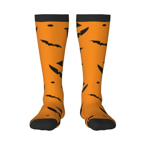 Bixox Trick Or Treat Patterned Men's and Women's Knee Socks High Socks Outdoor Sports Socks