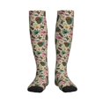 thumbnail image 1 of Bixox Tropical Mask Flamingo Print Compression Socks,Compression Socks Women & Men Circulation for Medical,Running,Athletic, 1 of 7