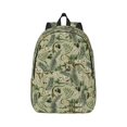 thumbnail image 1 of Bixox Tropical Plants Green Printing Canvas Backpack Lightweight Casual Travel Backpack School Backpack Fits 15.6 Inch Notebook, 1 of 5