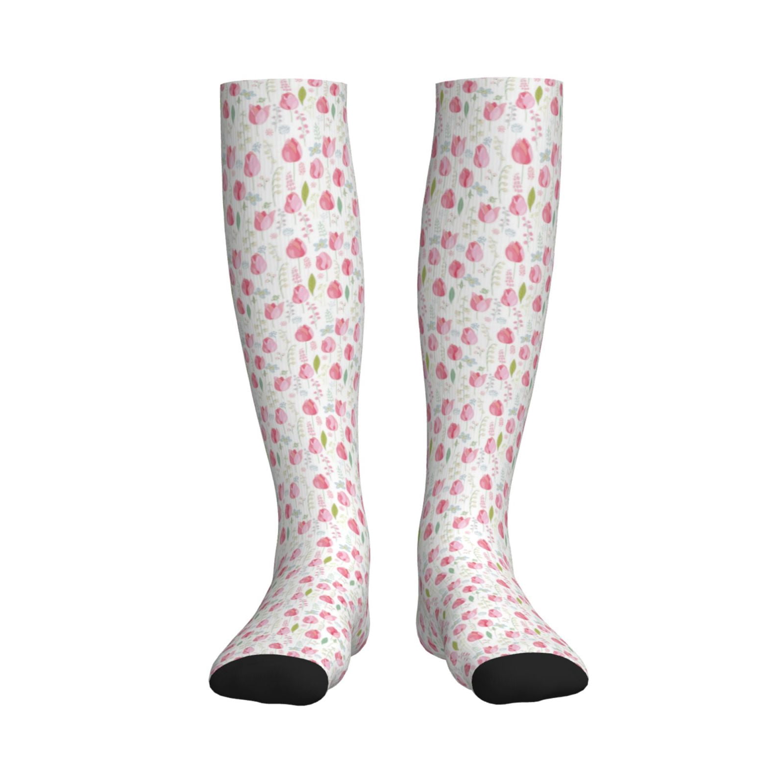 Bixox Tulips Flowers Print Compression Socks,Compression Socks Women ...