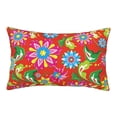 thumbnail image 1 of Bixox Vector Mexican Otomi Style Bright Printed Pillow Protector,Super Soft Ideal for Home,Guests,Rentals - 14"x20", 1 of 8
