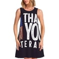 thumbnail image 1 of Bixox Veterans Day2 Print Women's Sleeveless A-Line Dress with Pockets, Casual Knee-Length Tank Dress for Summer-XX-Large, 1 of 7