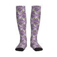 thumbnail image 1 of Bixox Violets Flowers Print Compression Socks,Compression Socks Women & Men Circulation for Medical,Running,Athletic, 1 of 7