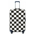 thumbnail image 1 of Bixox Washable Black and White Checkerboard Printed Luggage Cover, Fashion Suitcase Protector Fits for Large luggage, 1 of 8