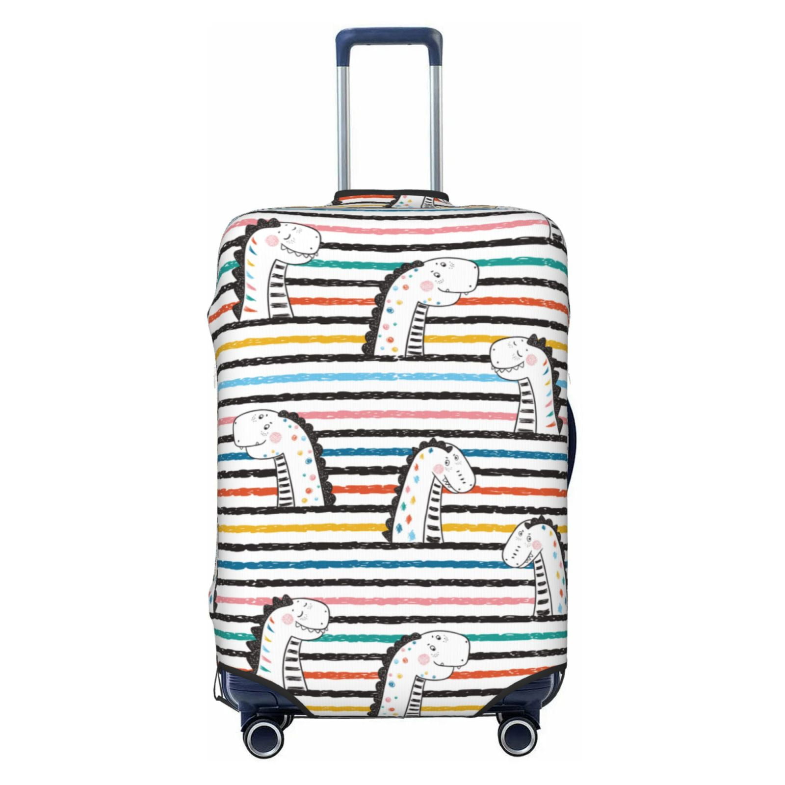Cartoon Chameleon Pattern Print Luggage Cover Protector