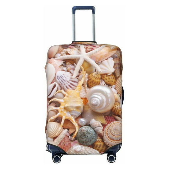 Bixox Washable Colorful Seashells Printed Luggage Cover, Fashion Suitcase Protector Fits for Large luggage