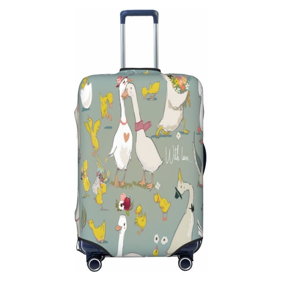 Bixox Washable Cute Farm Birds Printed Luggage Cover, Fashion Suitcase Protector Fits for Large luggage