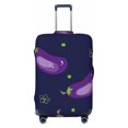 thumbnail image 1 of Bixox Washable Eggplant Printed Luggage Cover, Fashion Suitcase Protector Fits for X-Large luggage, 1 of 8
