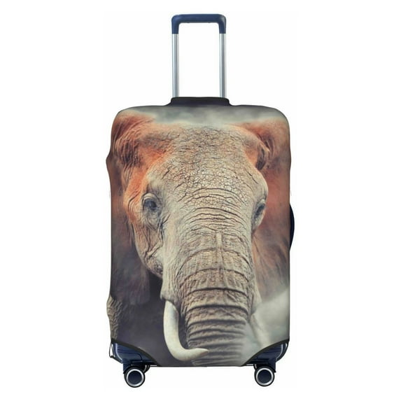 Bixox Washable Elephant in Smoke Printed Luggage Cover, Fashion Suitcase Protector Fits for Medium luggage