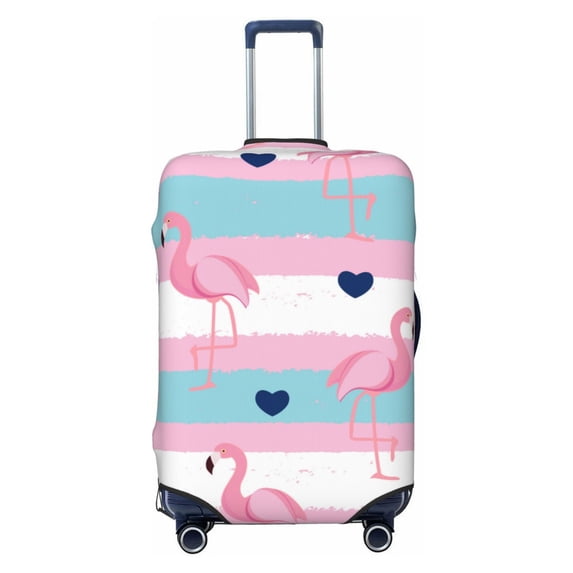Bixox Washable Flamingo1 Printed Luggage Cover, Fashion Suitcase Protector Fits for Medium luggage