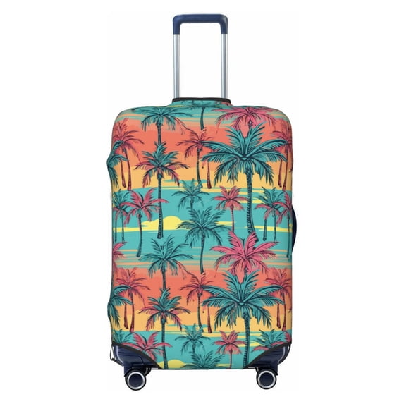 Bixox Washable Hawaii Palms Printed Luggage Cover, Fashion Suitcase Protector Fits for Medium luggage