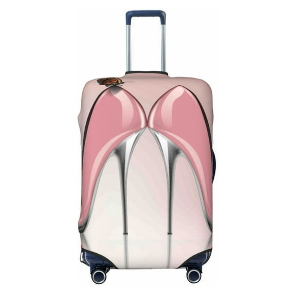 Bixox Washable High Heel Shoes Butterfly Printed Luggage Cover, Fashion Suitcase Protector Fits for Small luggage