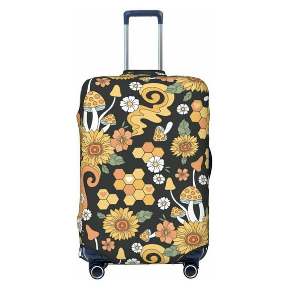 Bixox Washable Mushrooms Honeycomb Printed Luggage Cover, Fashion Suitcase Protector Fits for X-Large luggage