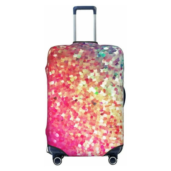 Bixox Washable Purple Sparkling Printed Luggage Cover, Fashion Suitcase Protector Fits for Medium luggage