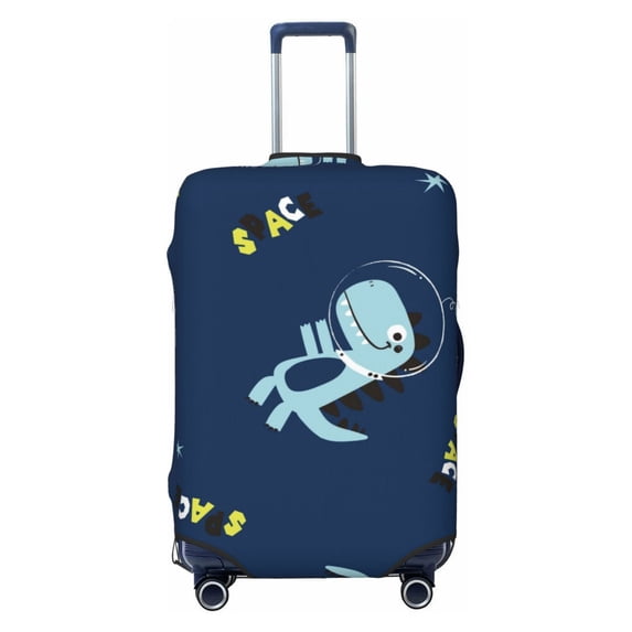 Bixox Washable Space Dinosaur Printed Luggage Cover, Fashion Suitcase Protector Fits for Large luggage