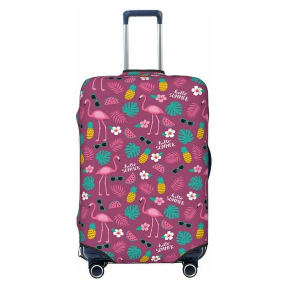 Bixox Washable Summer Flamingo Printed Luggage Cover, Fashion Suitcase Protector Fits for Medium luggage