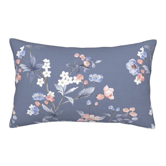 Bixox Watercolor Flowers Butterfly Printed Pillow Protector,Super Soft Ideal for Home,Guests,Rentals - 20"x30"