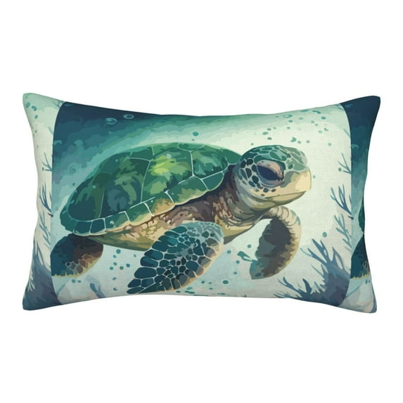 Bixox Watercolor Turtle1 Printed Pillow Protector,Super Soft Ideal for Home,Guests,Rentals - 20"x30"