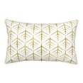 thumbnail image 1 of Bixox White And Gold Geometry Printed Pillow Protector,Super Soft Ideal for Home,Guests,Rentals - 20"x30", 1 of 8