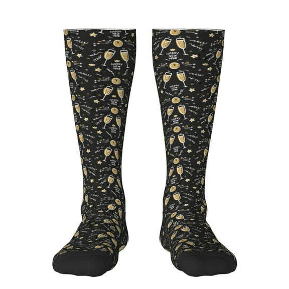 Bixox Wine Glass Patterned Men's and Women's Knee Socks High Socks Outdoor Sports Socks