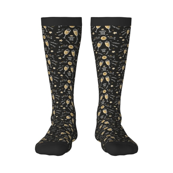 Bixox Wine Glass Patterned Men's and Women's Knee Socks High Socks Outdoor Sports Socks