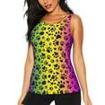 thumbnail image 1 of Bixox Women's Animal Paw Rainbow Printed Sleeveless Fitness Workout Running Quick-Dry Tank Top, 1 of 7