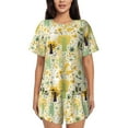 thumbnail image 1 of Bixox Women's Animal Tree Printed Pajama Set 2 Piece Lounge Set Top and Shorts Soft Pajamas, Shorts with Pockets, 1 of 7
