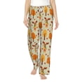 thumbnail image 1 of Bixox Women's Autumn Maple Leaf and Deer Patterned Pajama Pants Loungewear, 1 of 5