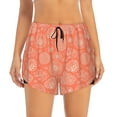 thumbnail image 1 of Bixox Women's Beautiful Corals pattern 2 in 1 Running Shorts - Lightweight Athletic Workout Gym Yoga Shorts Liner with Pockets - Large, 1 of 7