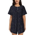 thumbnail image 1 of Bixox Women's Beautiful Roses Printed Pajama Set 2 Piece Lounge Set Top and Shorts Soft Pajamas, Shorts with Pockets, 1 of 7