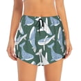 thumbnail image 1 of Bixox Women's Beautiful Whales pattern 2 in 1 Running Shorts - Lightweight Athletic Workout Gym Yoga Shorts Liner with Pockets - XX-Large, 1 of 5