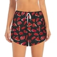 thumbnail image 1 of Bixox Women's Beef3 pattern 2 in 1 Running Shorts - Lightweight Athletic Workout Gym Yoga Shorts Liner with Pockets - X-Large, 1 of 5