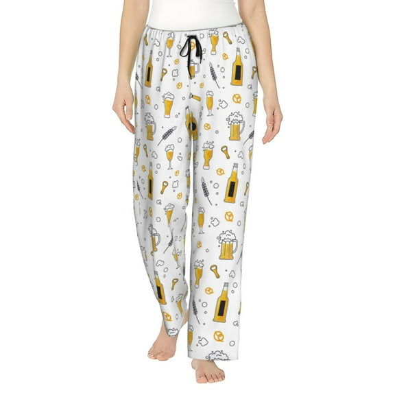 Bixox Women's Beer Patterned Pajama Pants Loungewear