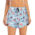 thumbnail image 1 of Bixox Women's Brain Training pattern 2 in 1 Running Shorts - Lightweight Athletic Workout Gym Yoga Shorts Liner with Pockets - Small, 1 of 5