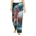 thumbnail image 1 of Bixox Women's Bubbles Axolotl Fantasy Patterned Pajama Pants Loungewear, 1 of 5