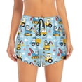 thumbnail image 1 of Bixox Women's Building Truck pattern 2 in 1 Running Shorts - Lightweight Athletic Workout Gym Yoga Shorts Liner with Pockets - X-Large, 1 of 7