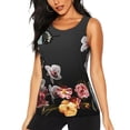 thumbnail image 1 of Bixox Women's Butterfly with Fowers Printed Sleeveless Fitness Workout Running Quick-Dry Tank Top, 1 of 7