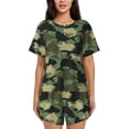 thumbnail image 1 of Bixox Women's Camouflage Shark Printed Pajama Set 2 Piece Lounge Set Top and Shorts Soft Pajamas, Shorts with Pockets, 1 of 7