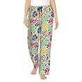 thumbnail image 1 of Bixox Women's Cartoon Flowers Patterned Pajama Pants Loungewear, 1 of 1