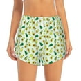 thumbnail image 1 of Bixox Women's Cartoon Fruit pattern 2 in 1 Running Shorts - Lightweight Athletic Workout Gym Yoga Shorts Liner with Pockets - X-Large, 1 of 7
