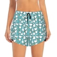 thumbnail image 1 of Bixox Women's Cartoon Funny Goose pattern 2 in 1 Running Shorts - Lightweight Athletic Workout Gym Yoga Shorts Liner with Pockets - Small, 1 of 7