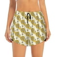 thumbnail image 1 of Bixox Women's Cartoon Honey Pot Bee Sunflower pattern 2 in 1 Running Shorts - Lightweight Athletic Workout Gym Yoga Shorts Liner with Pockets - Small, 1 of 7