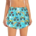 thumbnail image 1 of Bixox Women's Cartoon Monster Truck pattern 2 in 1 Running Shorts - Lightweight Athletic Workout Gym Yoga Shorts Liner with Pockets - X-Large, 1 of 7